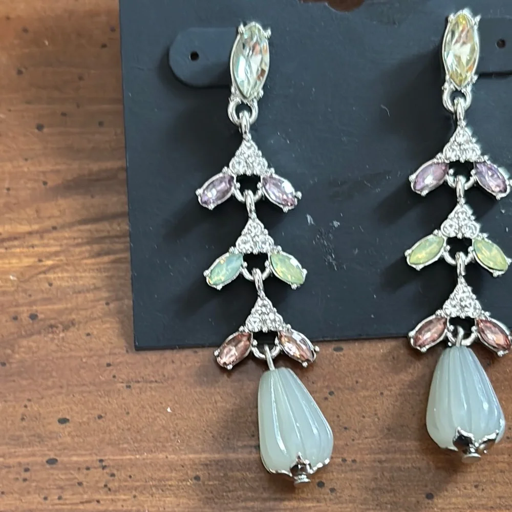 Tanya Creations Multicolor Earrings with Teardrop Bead